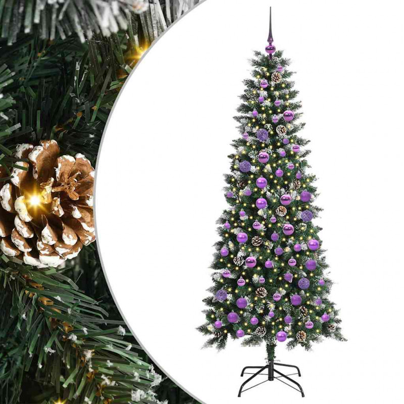 Sztuczna choinka z podstawą Zielony 180 cm PVC, plastik i stal
