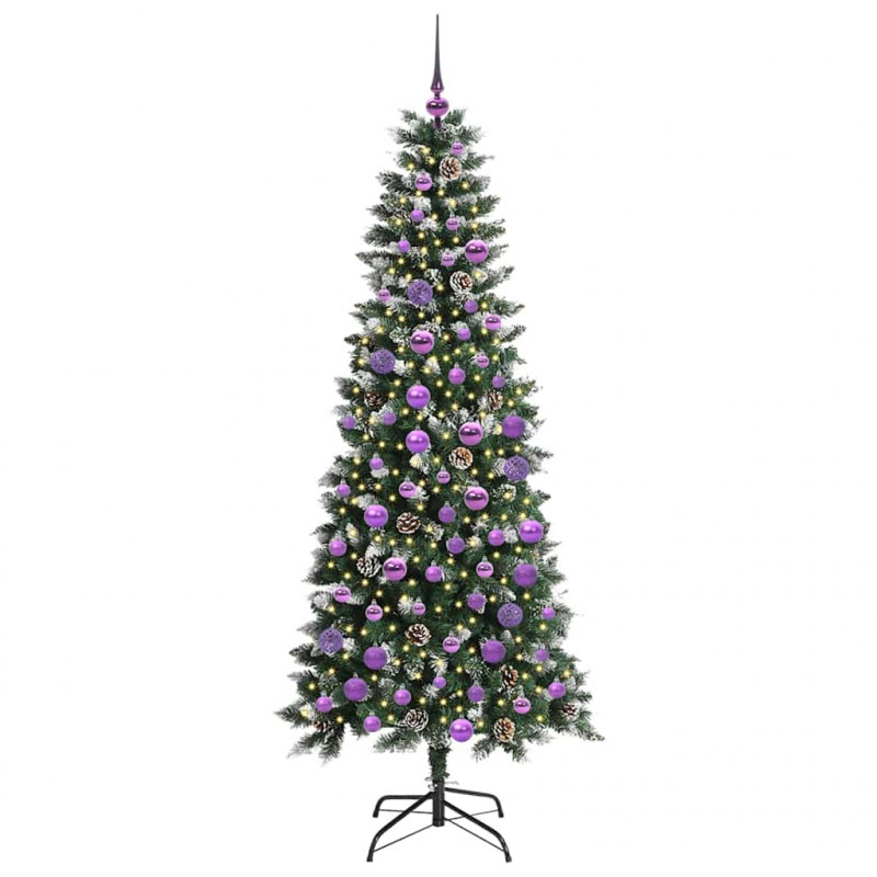 Sztuczna choinka z podstawą Zielony 180 cm PVC, plastik i stal