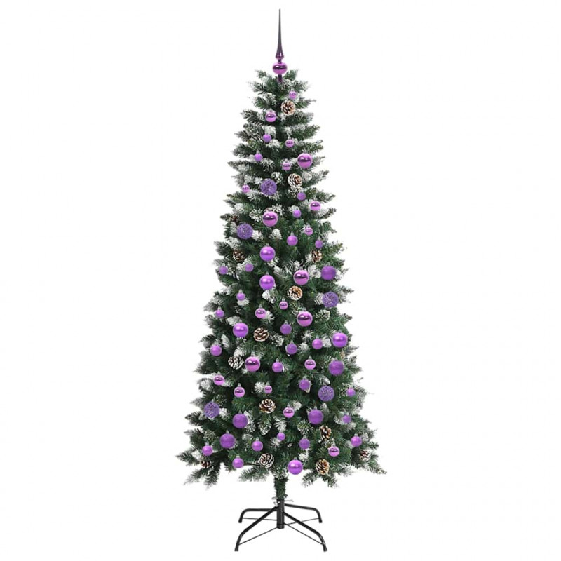 Sztuczna choinka z podstawą Zielony 180 cm PVC, plastik i stal