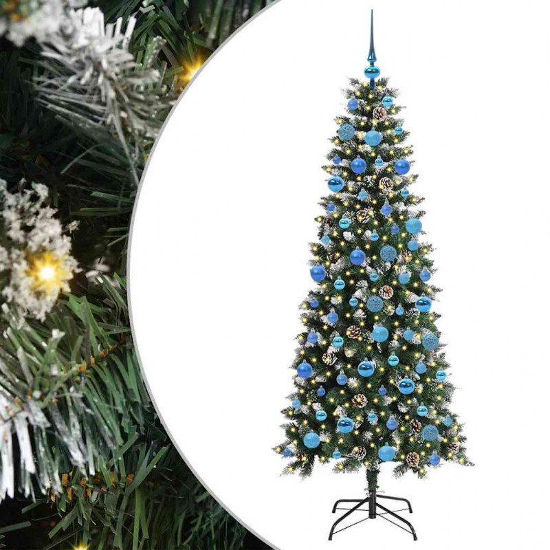 Sztuczna choinka z podstawą Zielony 180 cm PVC, plastik i stal