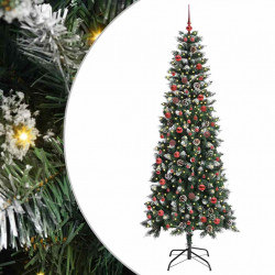 Sztuczna choinka z podstawą Zielony 210 cm PVC, plastik i stal