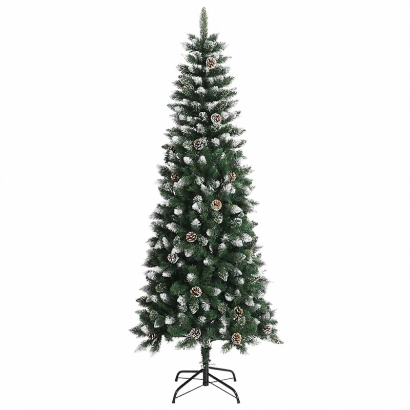 Sztuczna choinka z podstawą Zielony 210 cm PVC, plastik i stal