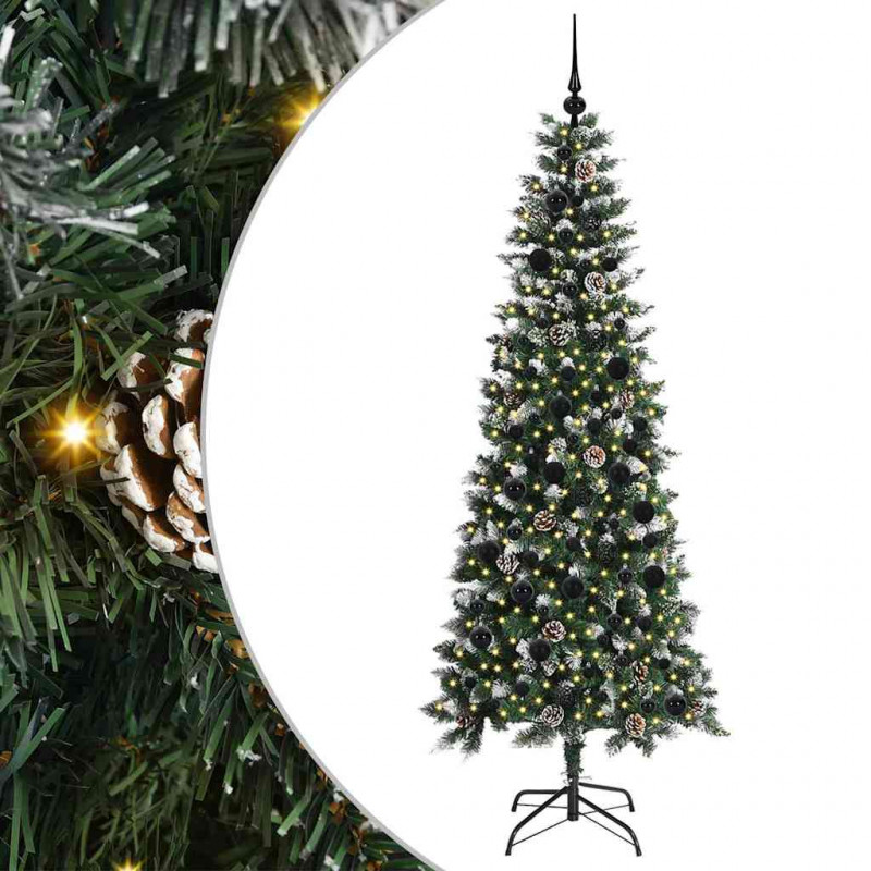 Sztuczna choinka z podstawą Zielony 210 cm PVC, plastik i stal
