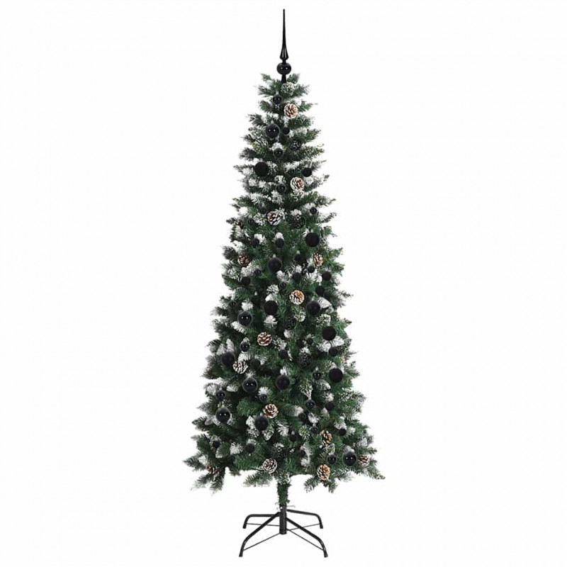 Sztuczna choinka z podstawą Zielony 210 cm PVC, plastik i stal
