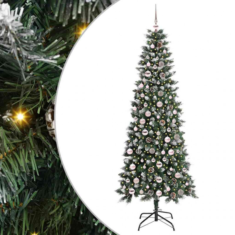 Sztuczna choinka z podstawą Zielony 210 cm PVC, plastik i stal