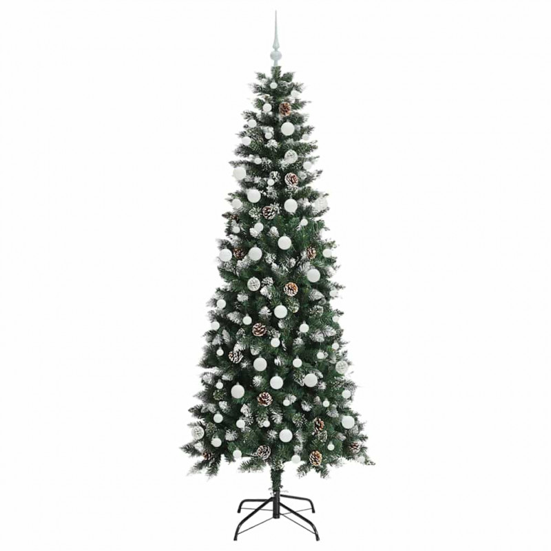 Sztuczna choinka z podstawą Zielony 210 cm PVC, plastik i stal