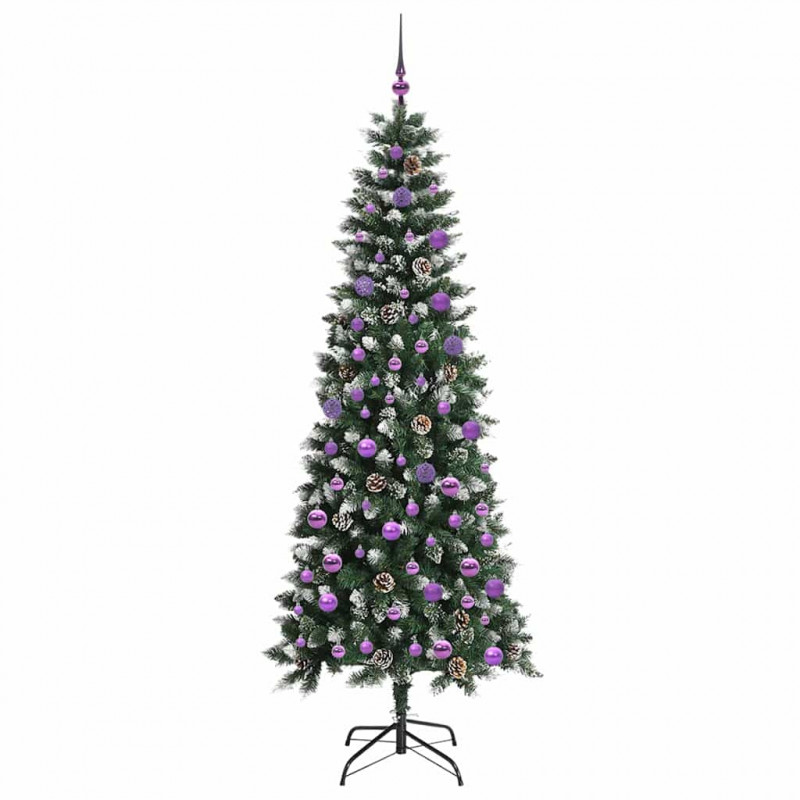 Sztuczna choinka z podstawą Zielony 210 cm PVC, plastik i stal