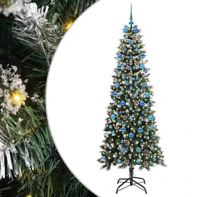 Sztuczna choinka z podstawą Zielony 210 cm PVC, plastik i stal