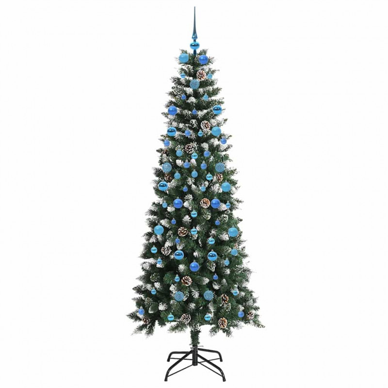 Sztuczna choinka z podstawą Zielony 210 cm PVC, plastik i stal