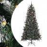 Sztuczna choinka z podstawą Zielony 240 cm PVC, plastik i stal