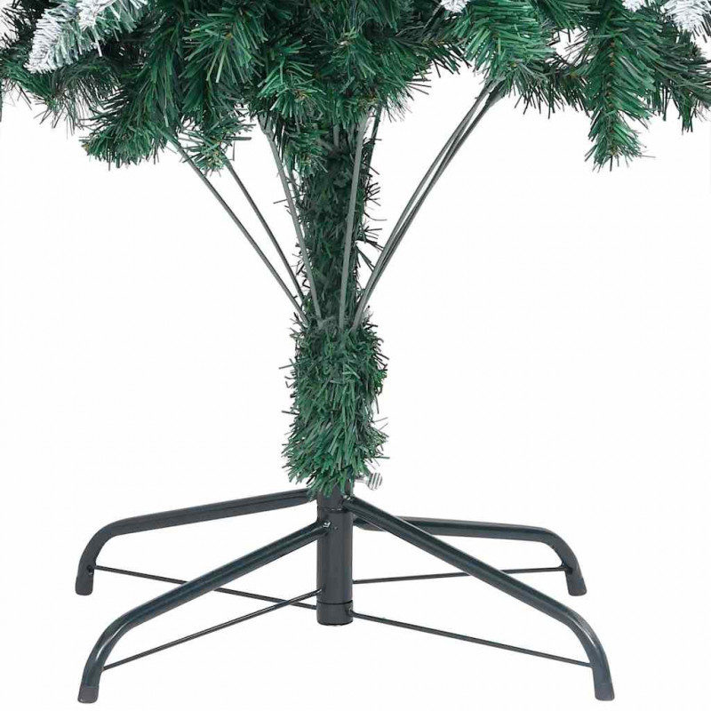 Sztuczna choinka z podstawą Zielony 210 cm PVC i Stal i Plastik