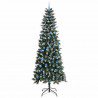 Sztuczna choinka z podstawą Zielony 240 cm PVC, plastik i stal