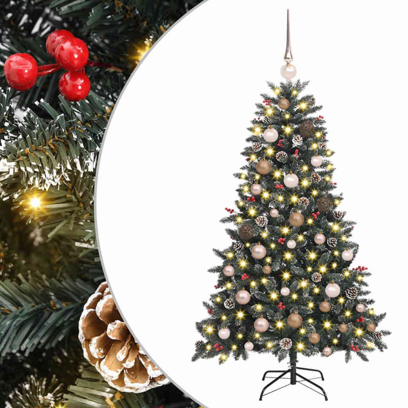 Sztuczna choinka z podstawą Zielony 150 cm PVC, plastik i stal