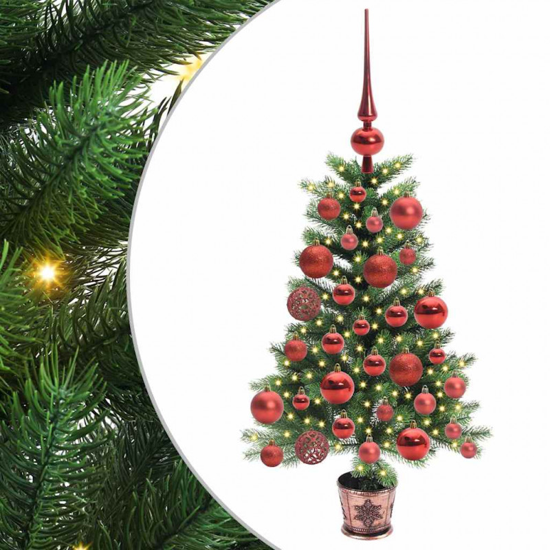 Choinka z 150 diodami LED z podstawą Zielony 65 cm PE