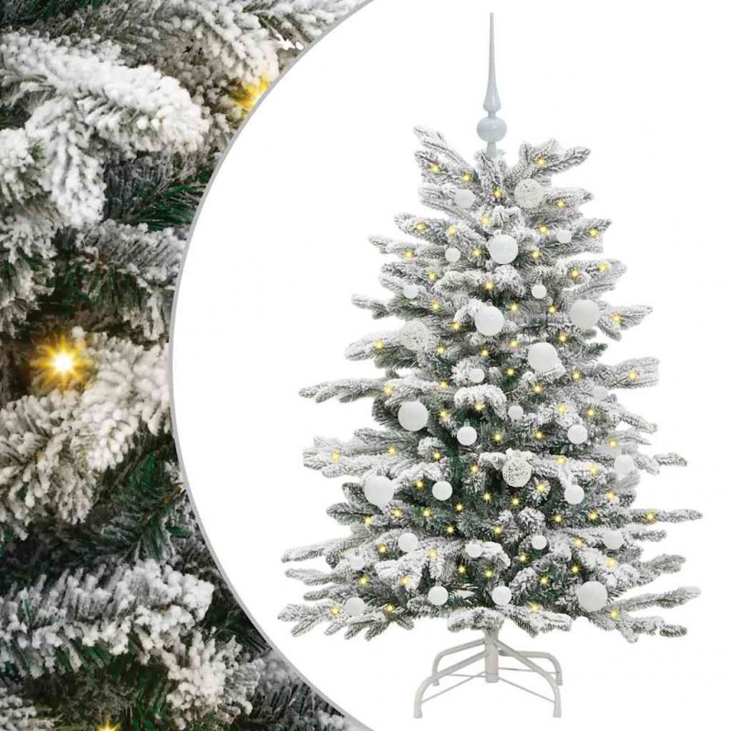Sztuczna choinka z zawiasami Biały 120 cm PE i PVC