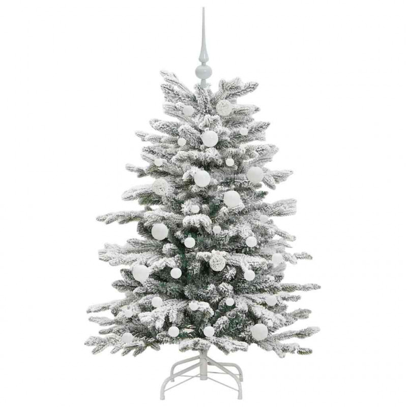 Sztuczna choinka z zawiasami Biały 120 cm PE i PVC