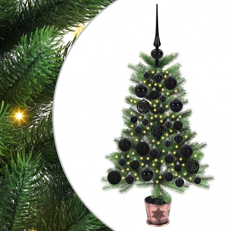 Choinka z 150 diodami LED z podstawą Zielony 65 cm PE
