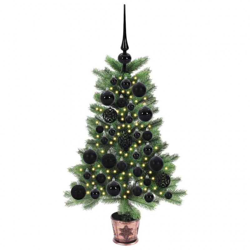 Choinka z 150 diodami LED z podstawą Zielony 65 cm PE