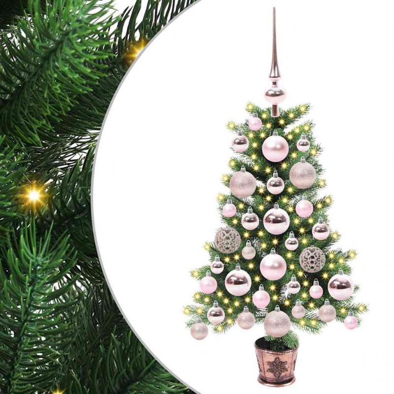 Choinka z 150 diodami LED z podstawą Zielony 65 cm PE