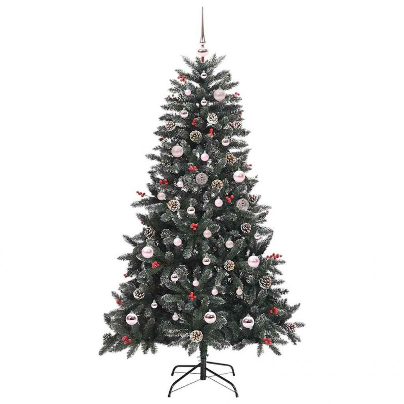 Sztuczna choinka z podstawą Zielony 150 cm PVC, plastik i stal