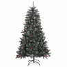 Sztuczna choinka z podstawą Zielony 150 cm PVC, plastik i stal