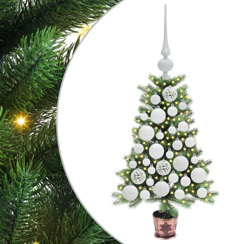 Choinka z 150 diodami LED z podstawą Zielony 65 cm PE