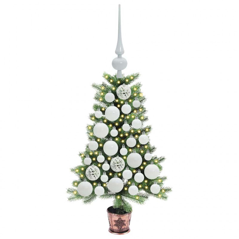 Choinka z 150 diodami LED z podstawą Zielony 65 cm PE