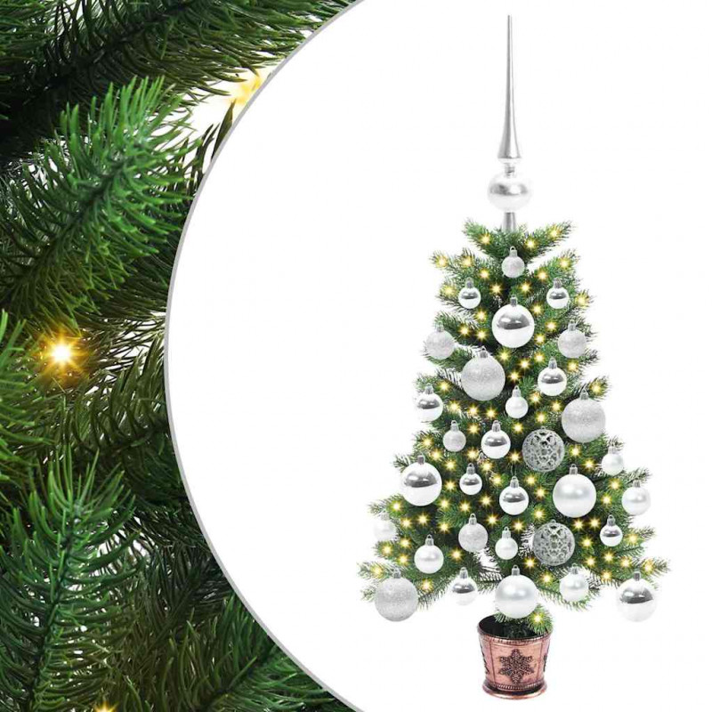Choinka z 150 diodami LED z podstawą Zielony 65 cm PE