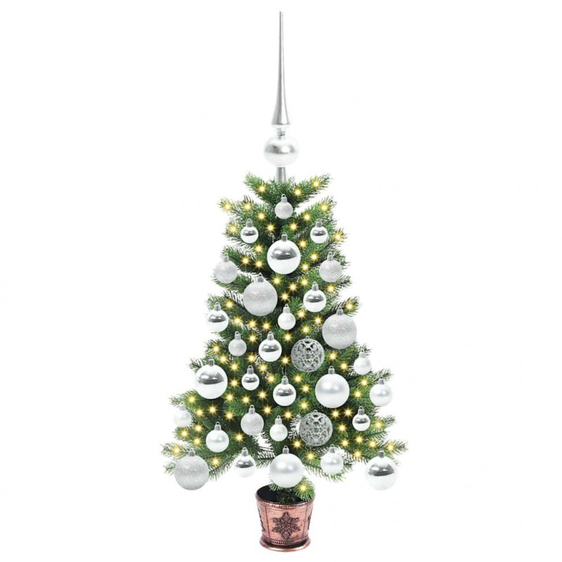 Choinka z 150 diodami LED z podstawą Zielony 65 cm PE