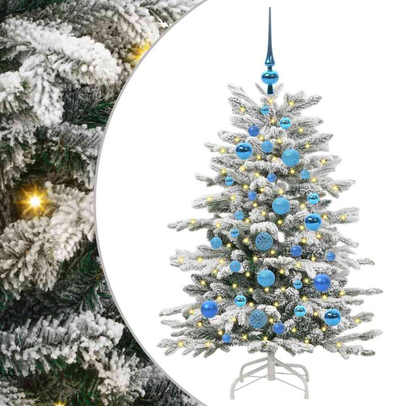 Sztuczna choinka z zawiasami Biały 120 cm PE i PVC