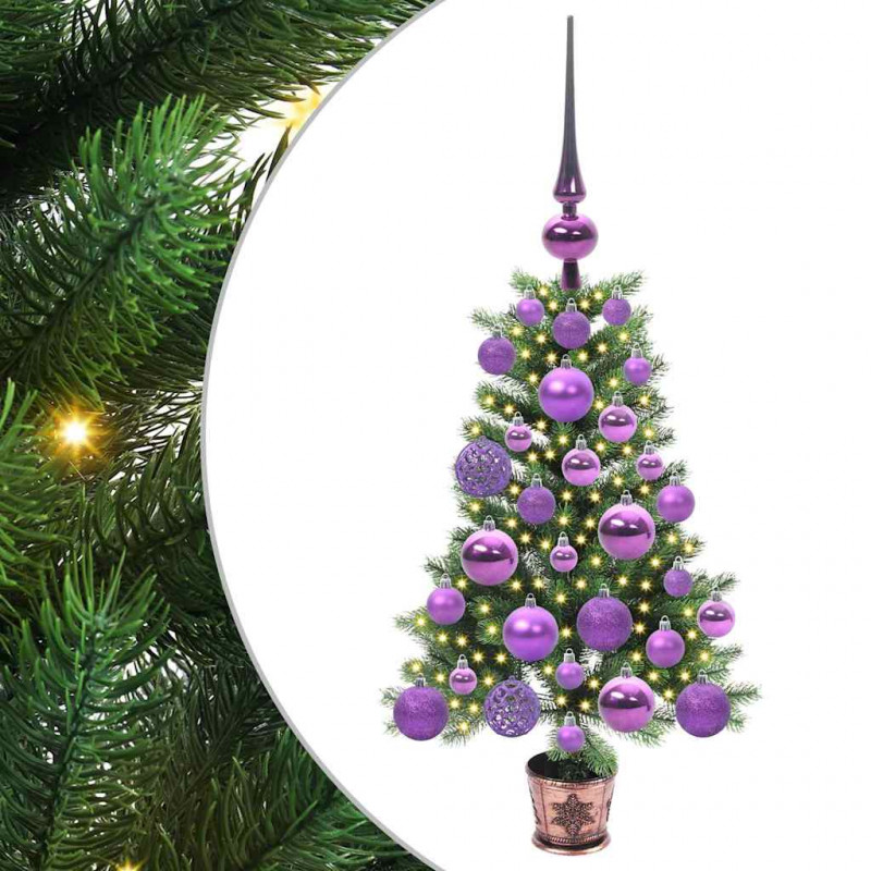 Choinka z 150 diodami LED z podstawą Zielony 65 cm PE