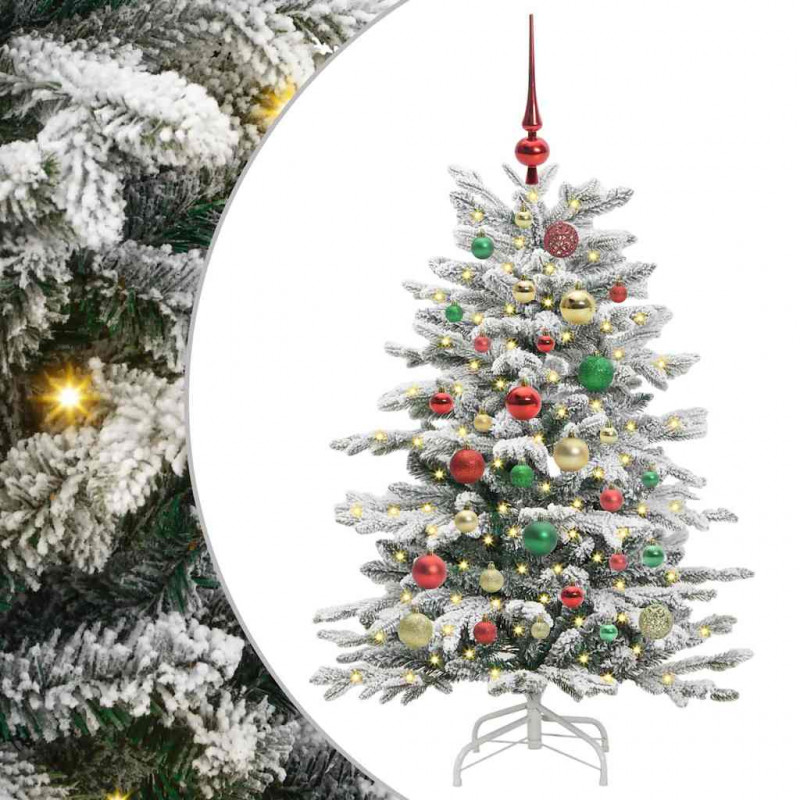 Sztuczna choinka z zawiasami Biały 120 cm PE i PVC
