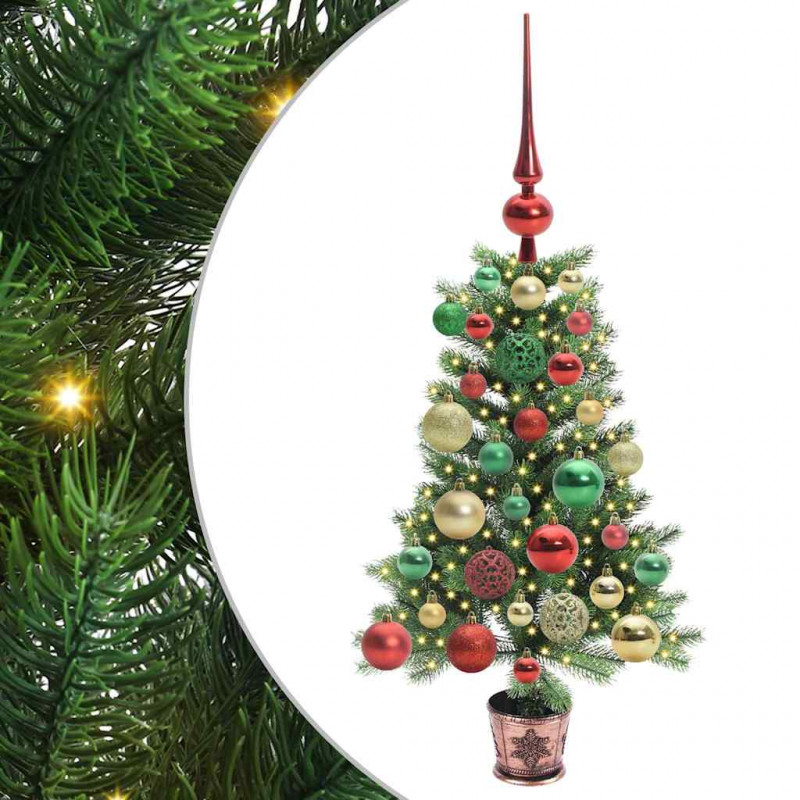 Choinka z 150 diodami LED z podstawą Zielony 65 cm PE