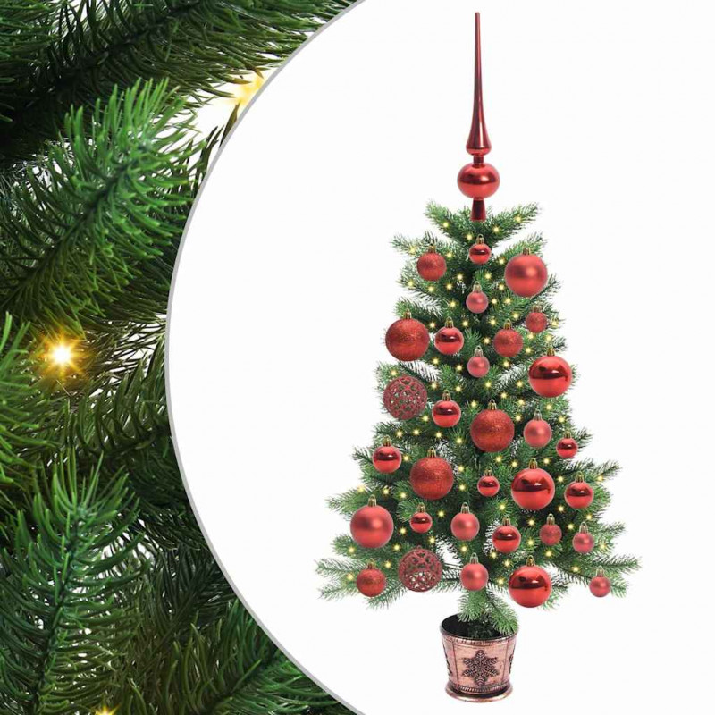 Choinka z 150 diodami LED z podstawą Zielony 90 cm PE