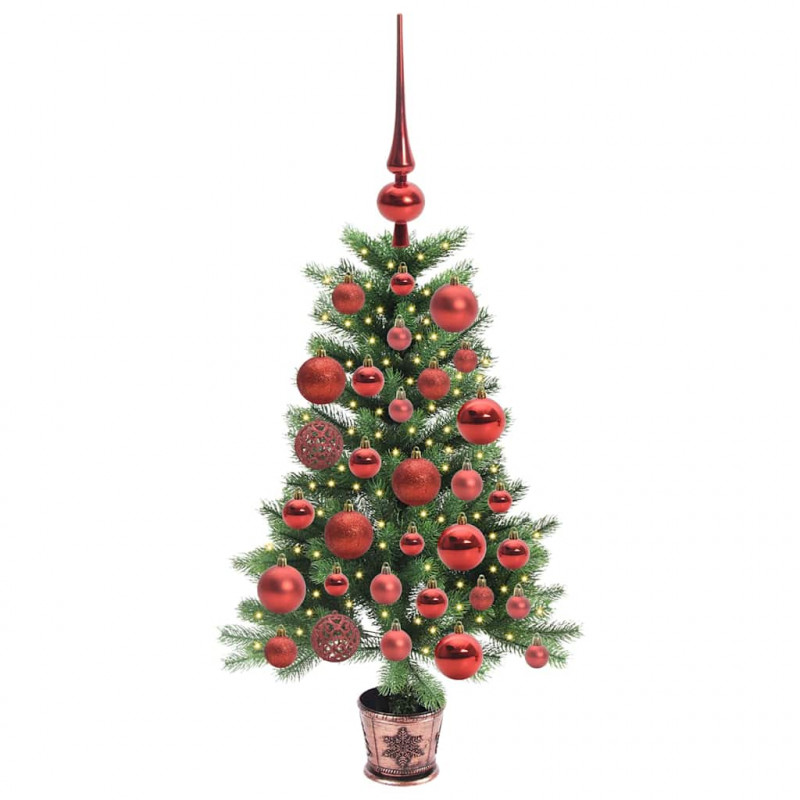 Choinka z 150 diodami LED z podstawą Zielony 90 cm PE