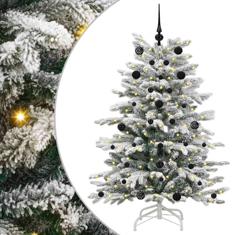 Sztuczna choinka z zawiasami Biały 150 cm PE i PVC