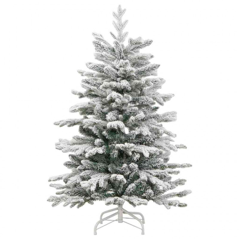 Sztuczna choinka z zawiasami Biały 150 cm PE i PVC