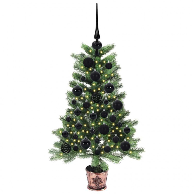 Choinka z 150 diodami LED z podstawą Zielony 90 cm PE