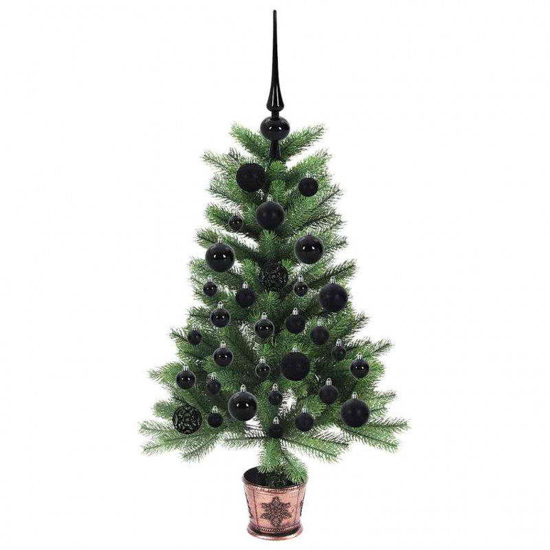 Choinka z 150 diodami LED z podstawą Zielony 90 cm PE