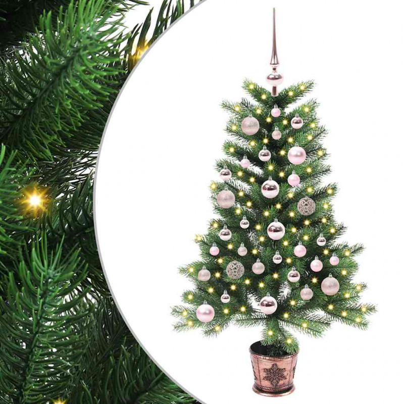 Choinka z 150 diodami LED z podstawą Zielony 90 cm PE