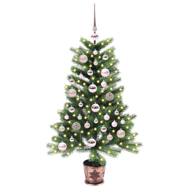 Choinka z 150 diodami LED z podstawą Zielony 90 cm PE