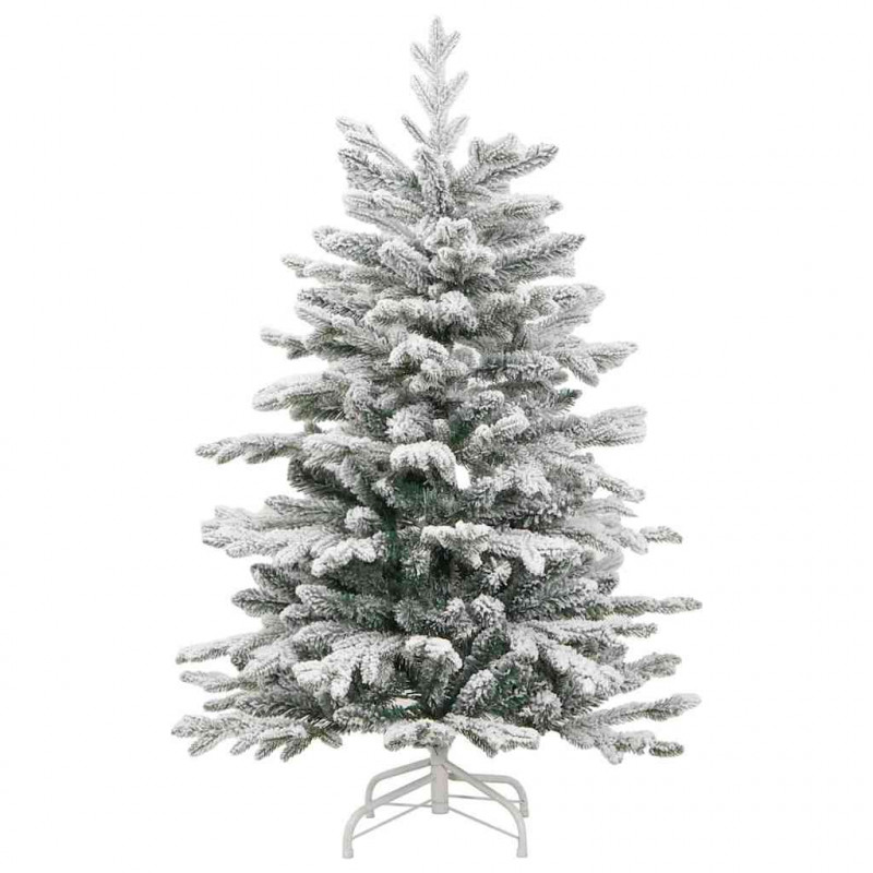 Sztuczna choinka z zawiasami Biały 150 cm PE i PVC