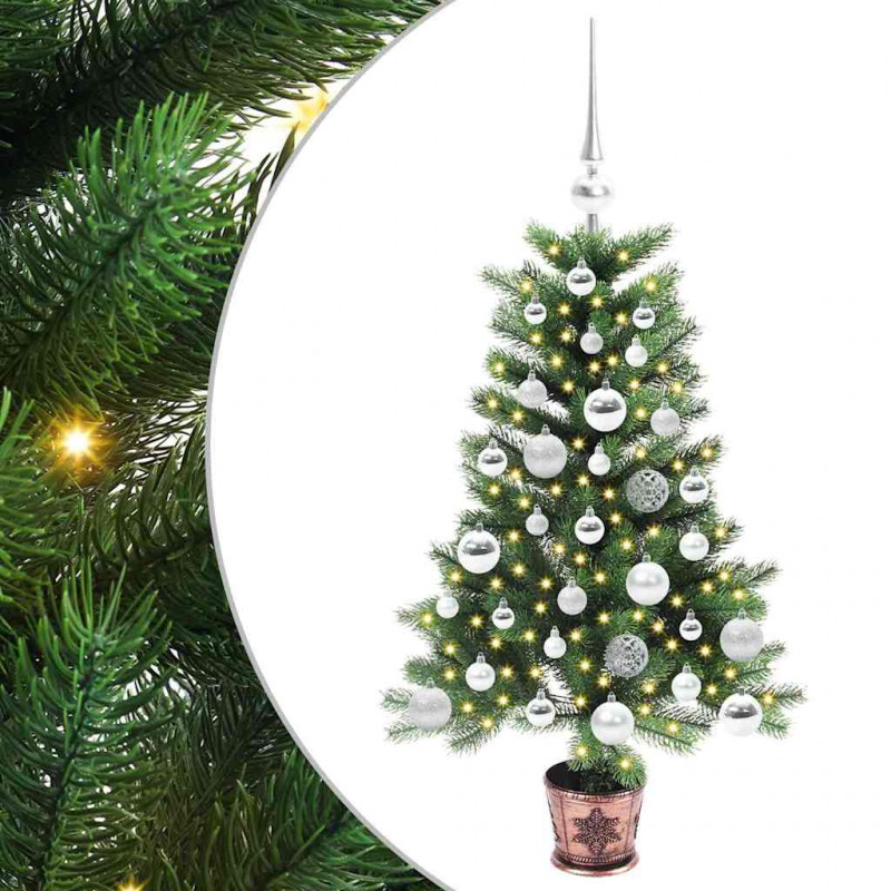 Choinka z 150 diodami LED z podstawą Zielony 90 cm PE