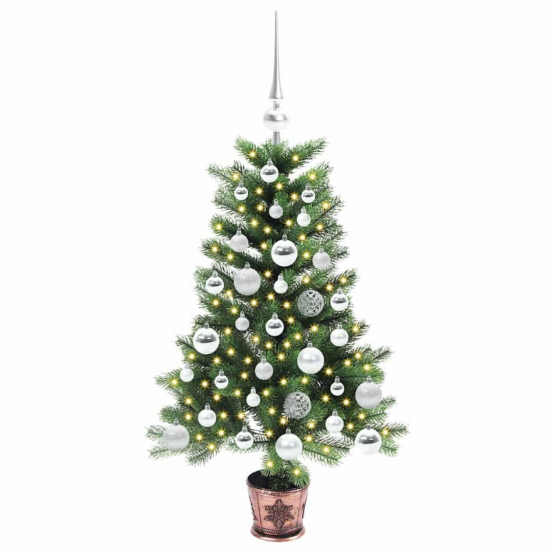 Choinka z 150 diodami LED z podstawą Zielony 90 cm PE