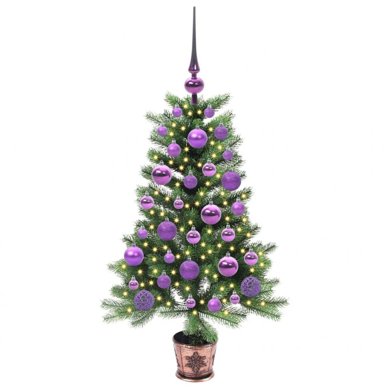Choinka z 150 diodami LED z podstawą Zielony 90 cm PE