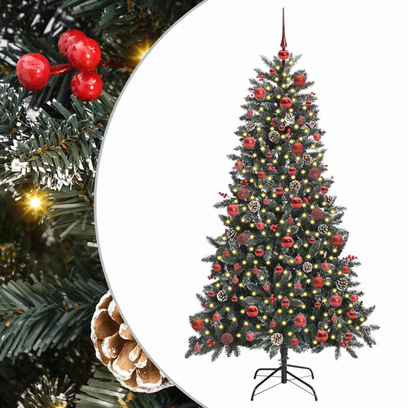Sztuczna choinka z podstawą Zielony 180 cm PVC, plastik i stal