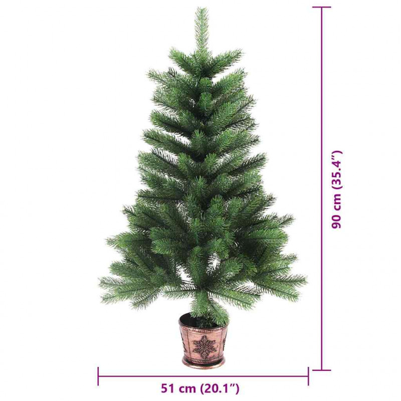 Choinka z 150 diodami LED z podstawą Zielony 90 cm PE