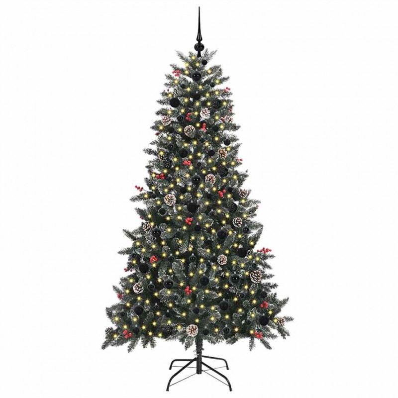 Sztuczna choinka z podstawą Zielony 180 cm PVC, plastik i stal