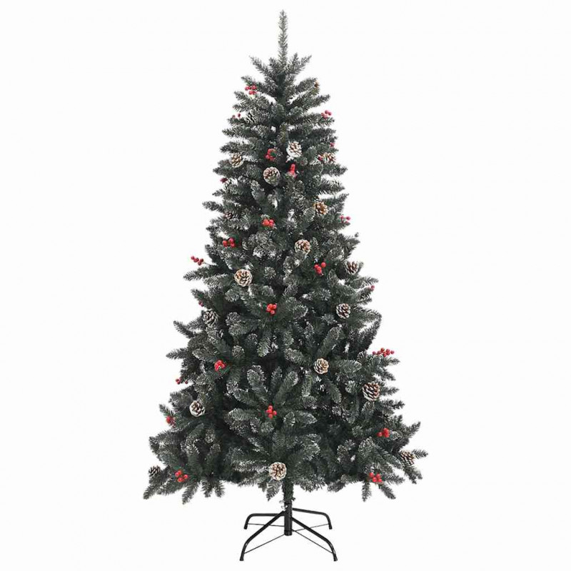 Sztuczna choinka z podstawą Zielony 180 cm PVC, plastik i stal