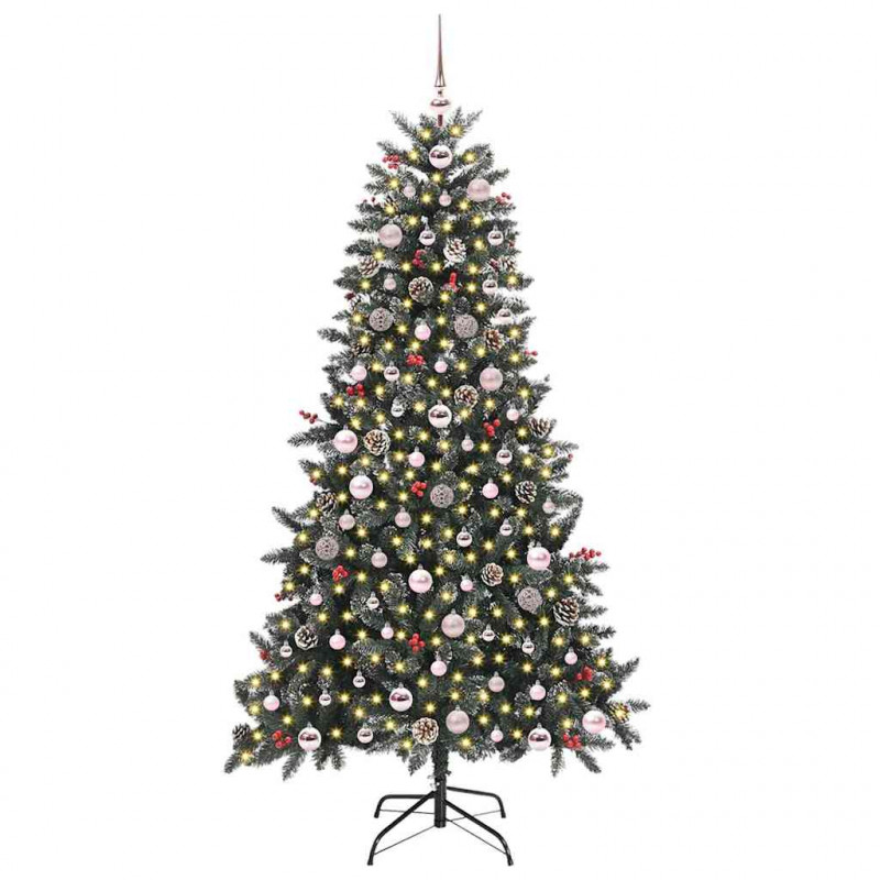 Sztuczna choinka z podstawą Zielony 180 cm PVC, plastik i stal